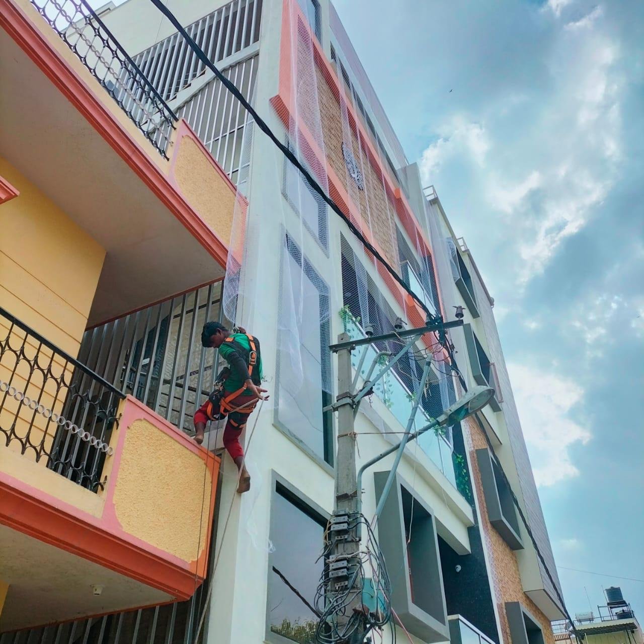 Duct area safety nets in Richmond Town Bangalore